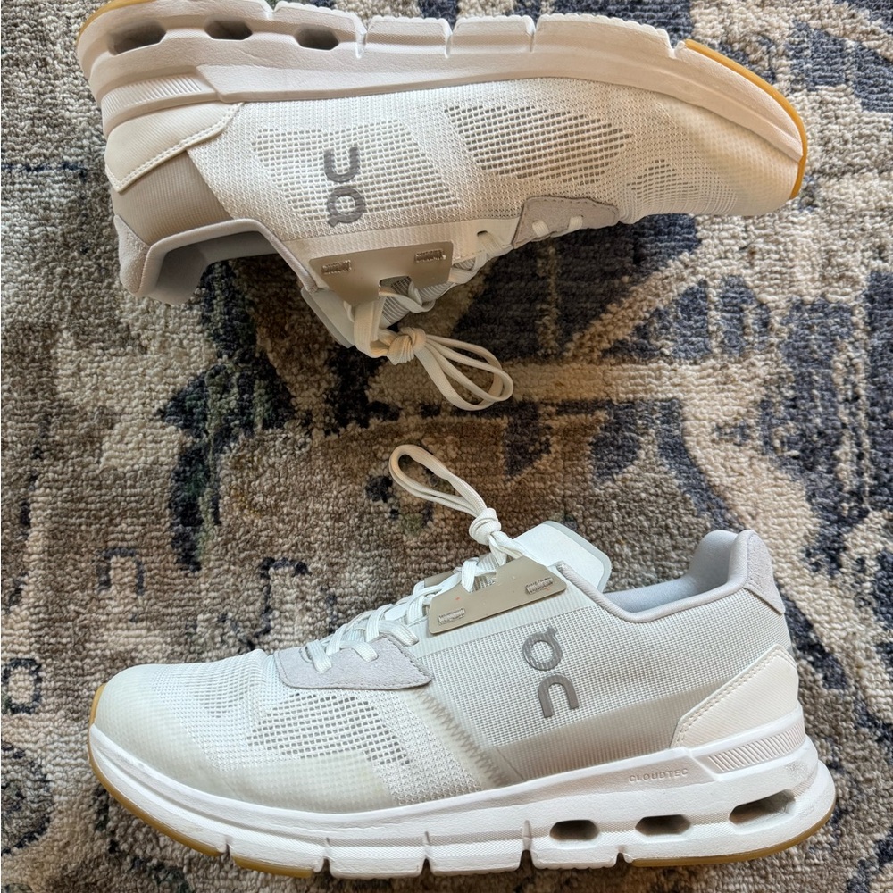 ON Cloudrift Running Sneakers, Women’s Size 9 in Undyed White Sand - Picture 6 of 9
